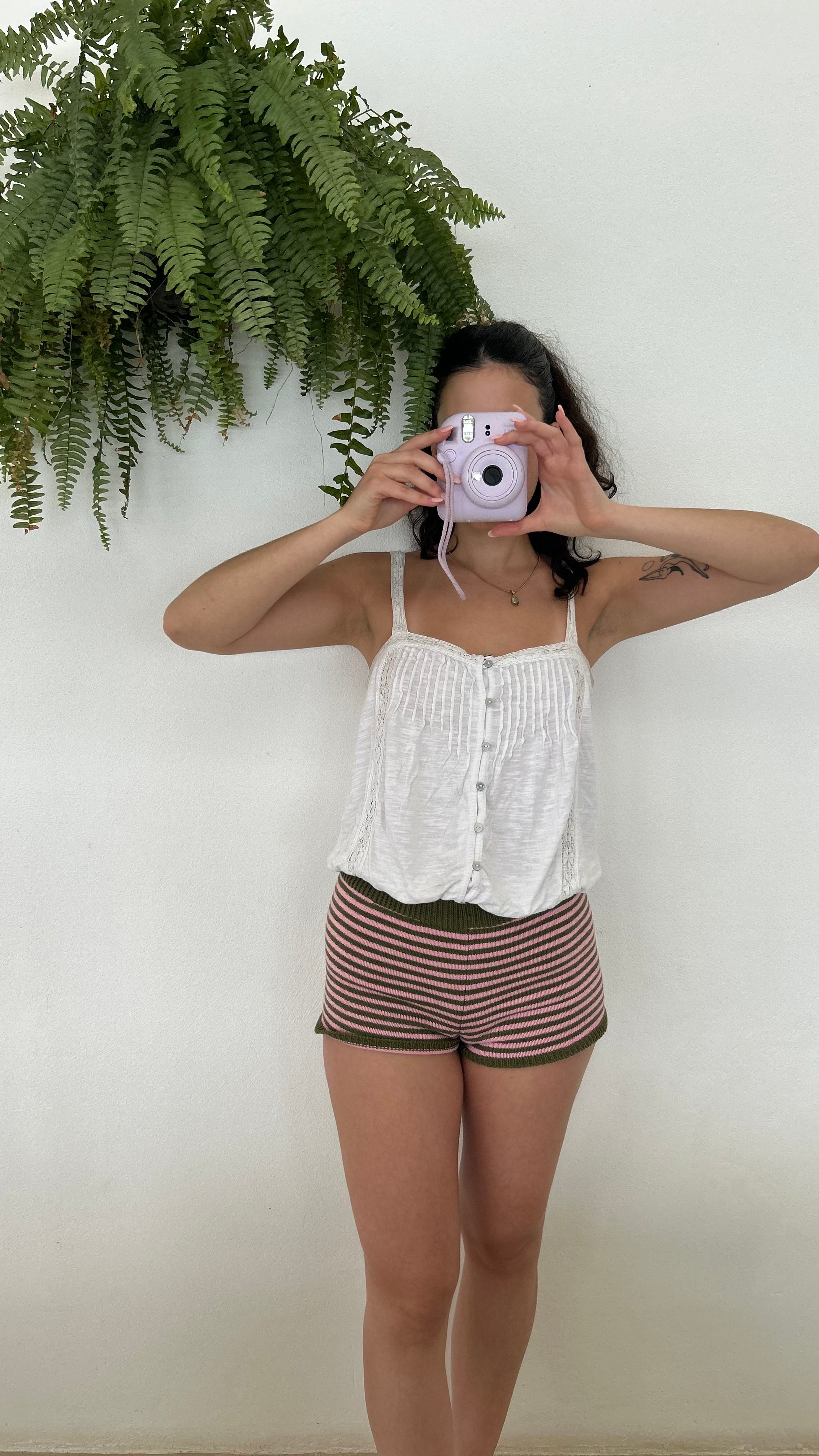 Green micro shorts