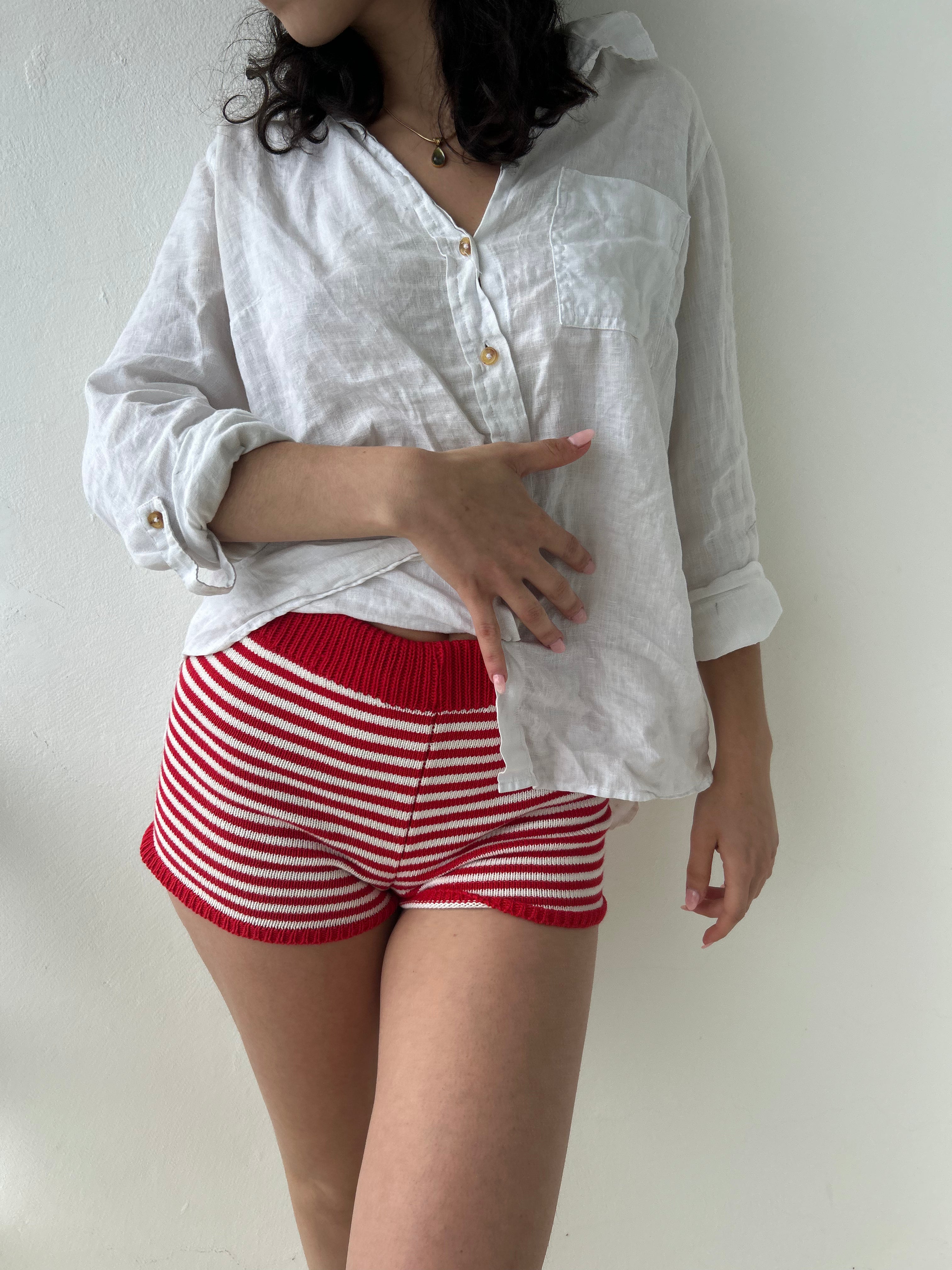 Red micro shorts