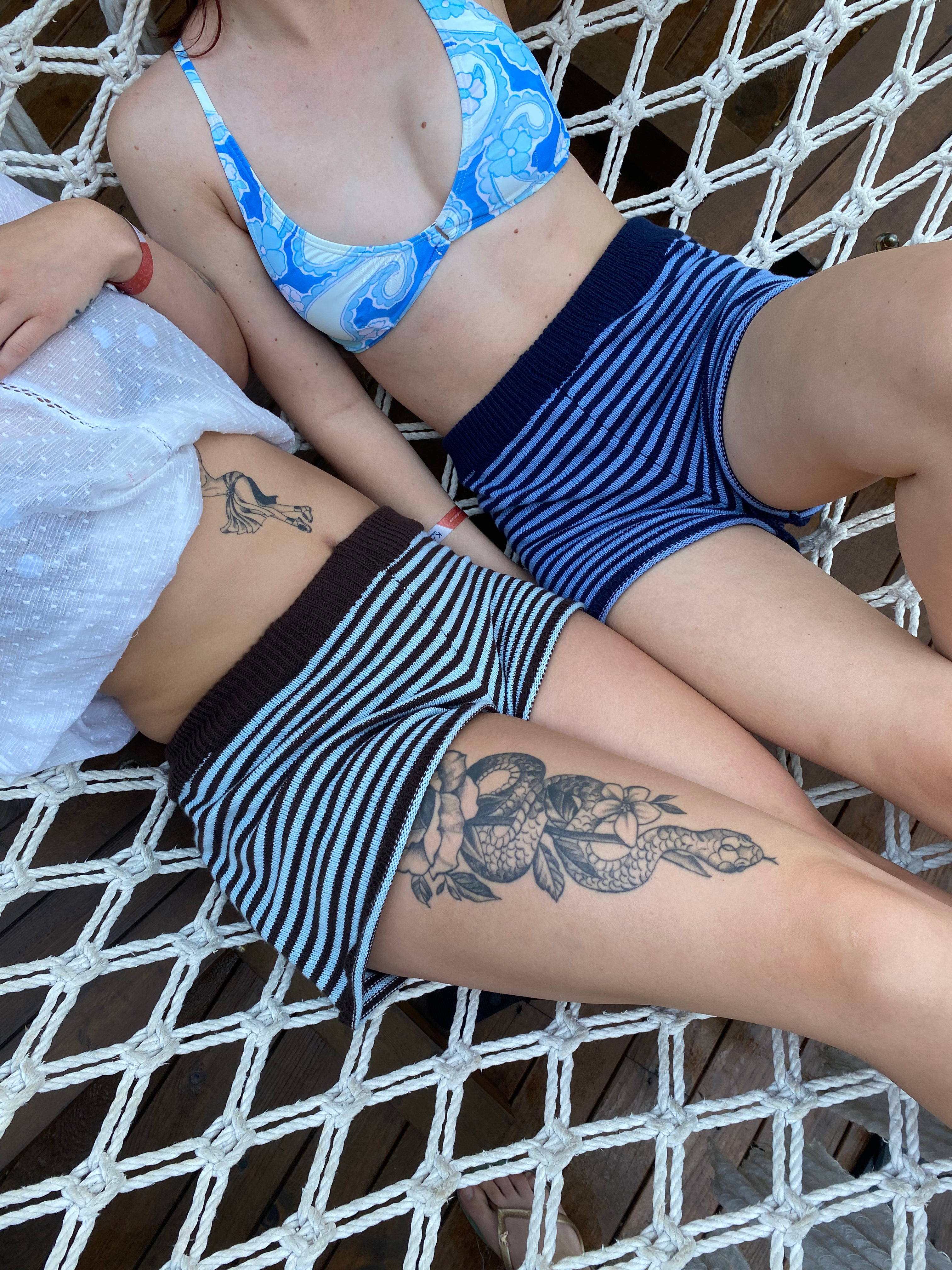 Navy micro shorts